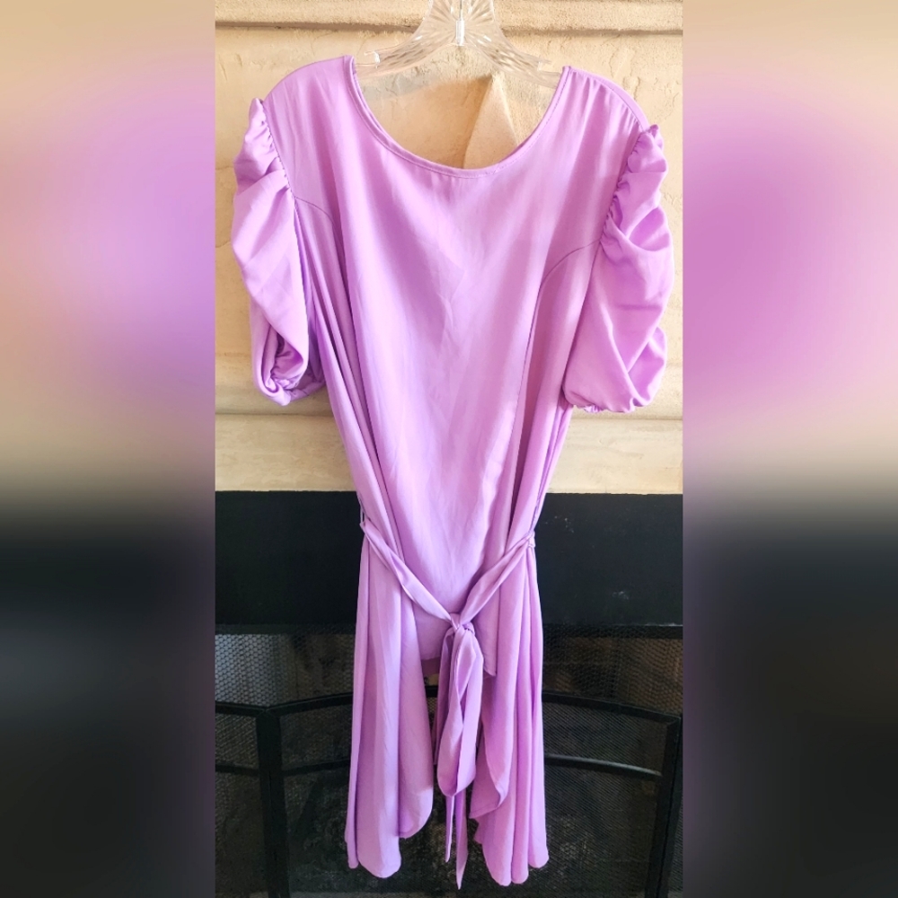 Lavender New York & Company asymmetrical shirt, size XXL
